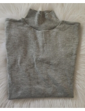 Blusa elastano gola alta 0132g - Cinza