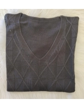 Blusa decote v losangos 090 - Preto