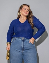 Blusa decote v pituca 065 - Royal