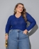 Blusa decote v pituca 065 - Royal
