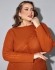 Blusa trança diagonal 071 - Telha