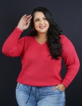 Blusa fangue gola v 0343 - Pink