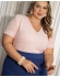Blusa manga rendada modal 056g - Rosa bebê