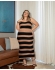 Conjunto listrado modal 0961p - Bege novo