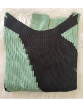 Blusa fangue 2 cores 0435 - Verde fosco