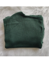 Casaco liso capuz 058 - Verde petróleo