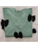 Blusa canoa lacinho de pelo 0121 - Verde fosco